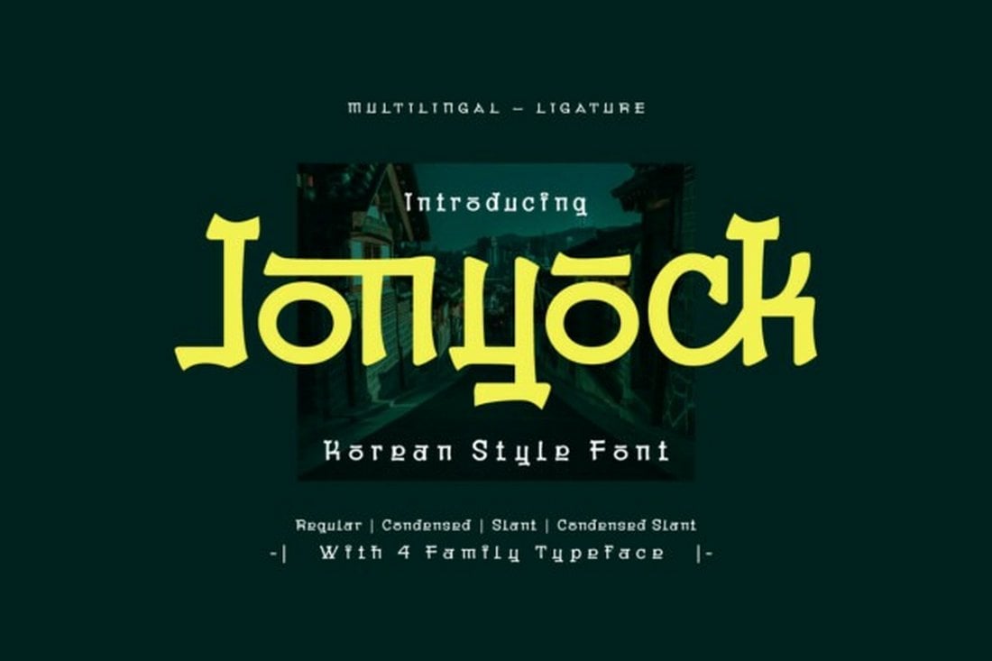 Jonyock - Free Korean Style Font