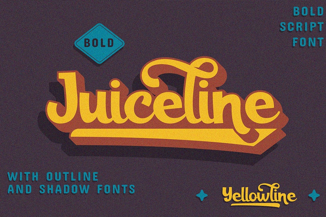 Juiceline - Free Vintage Shadow Font