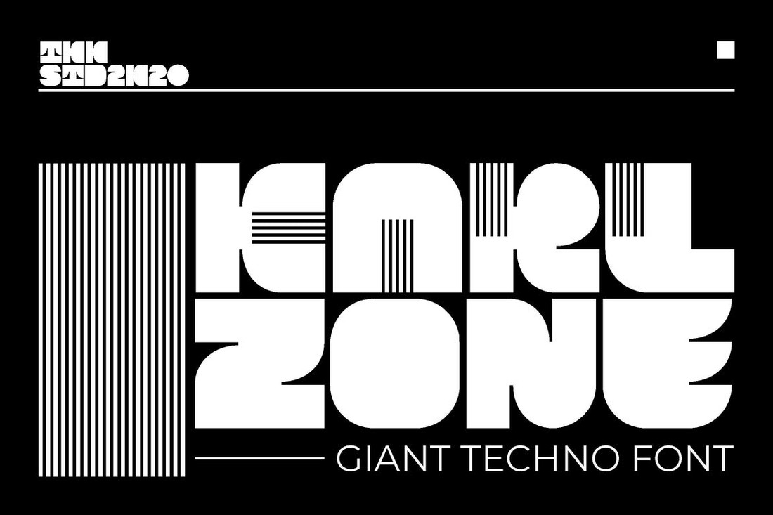 KARL Zone - Techno Block Letter Font