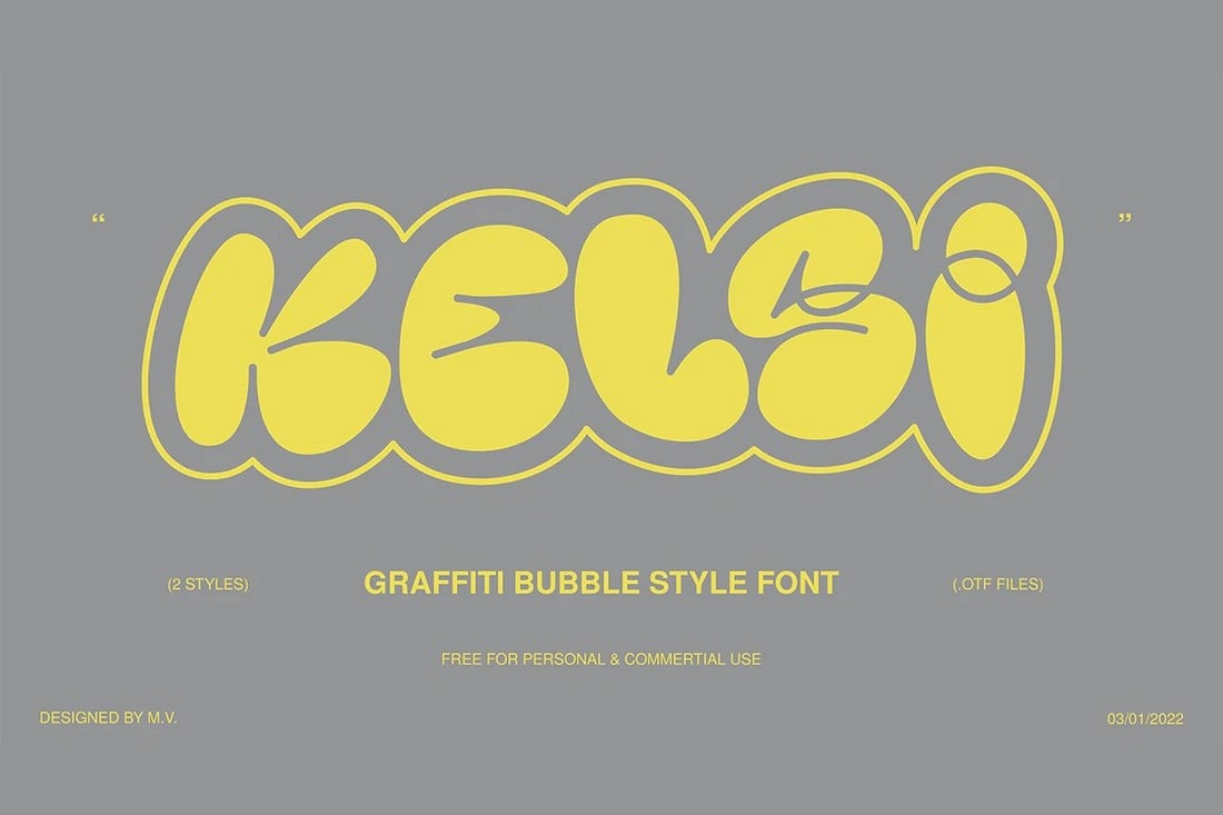 Kelsey - Free Graffiti Style Font for Procreate