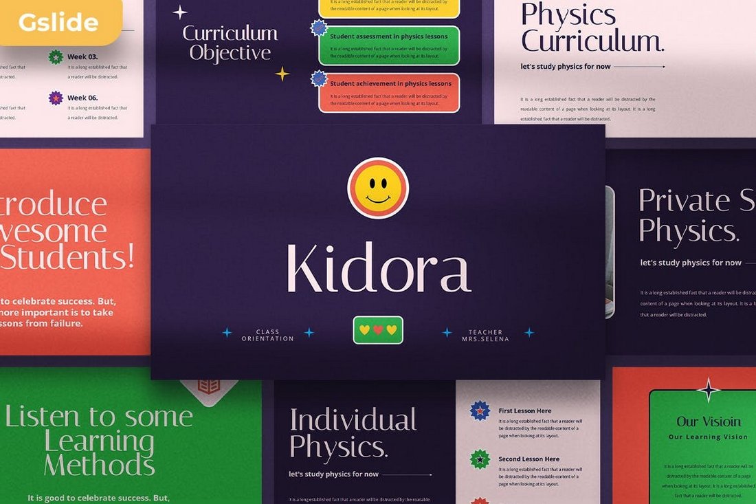 Kidora - Fun Kids Google Slide Theme