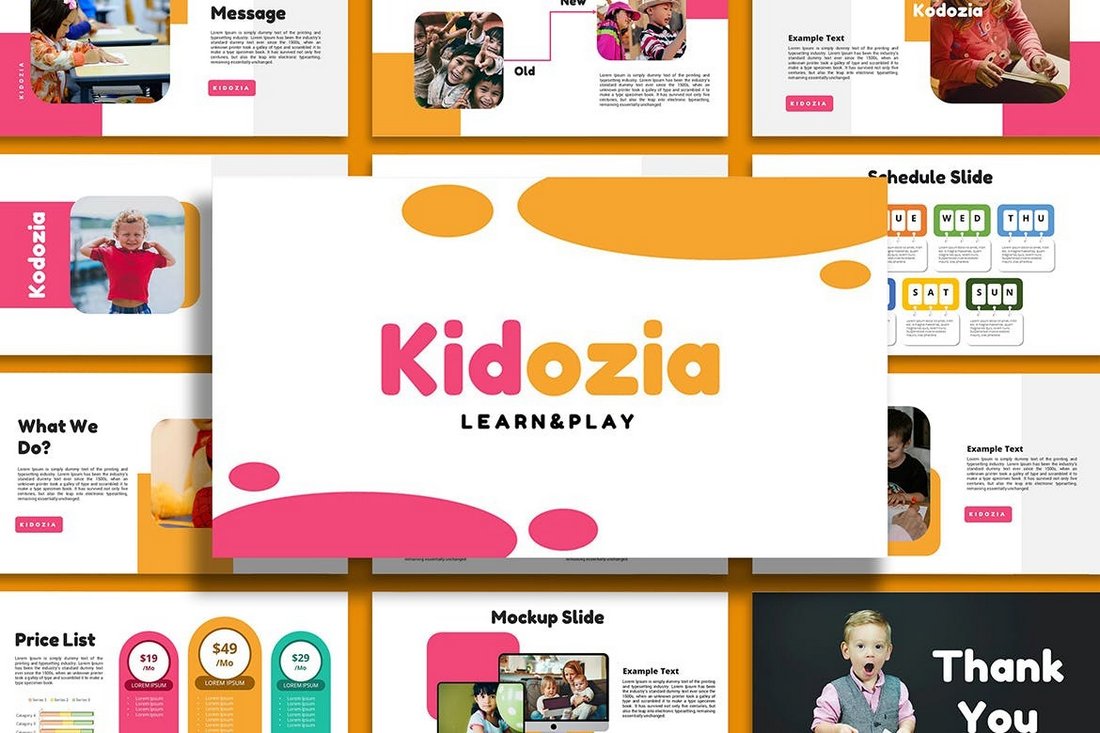 Kidozia - Fun Kids Google Slides Theme