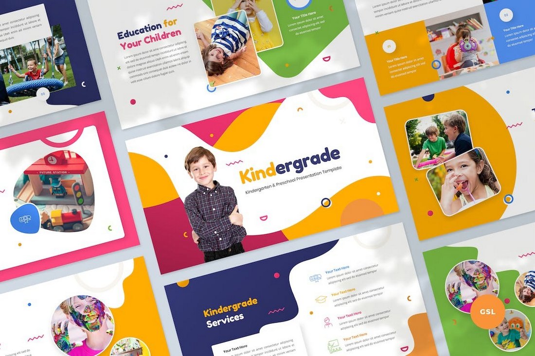 Kindergarten & Preschool - Fun Google Slides Theme