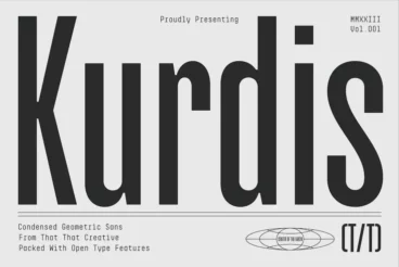 Kurdis Condensed Logo Font