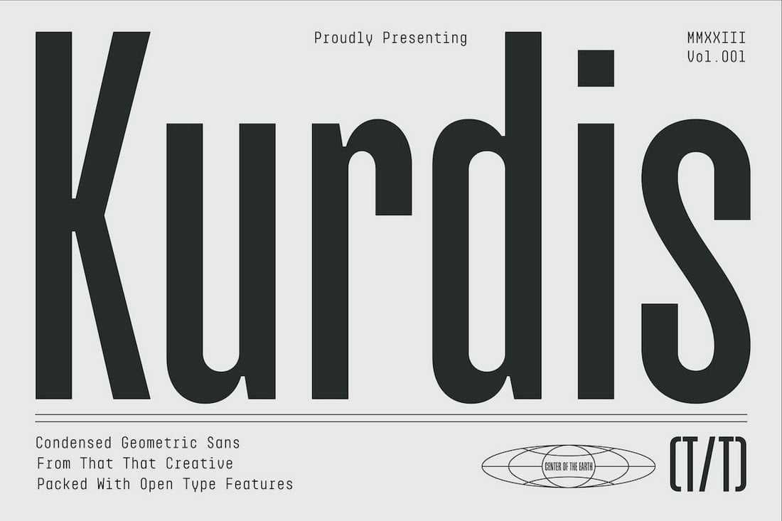 Kurdi - Font Terkondensasi Tinggi Untuk Sampul Buku