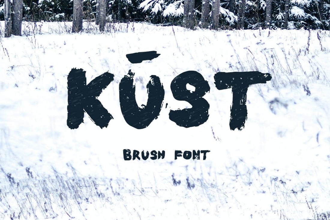 Kust-Thick-Brush-Font 25+ Best Bold & Thick Fonts in 2021 design tips 