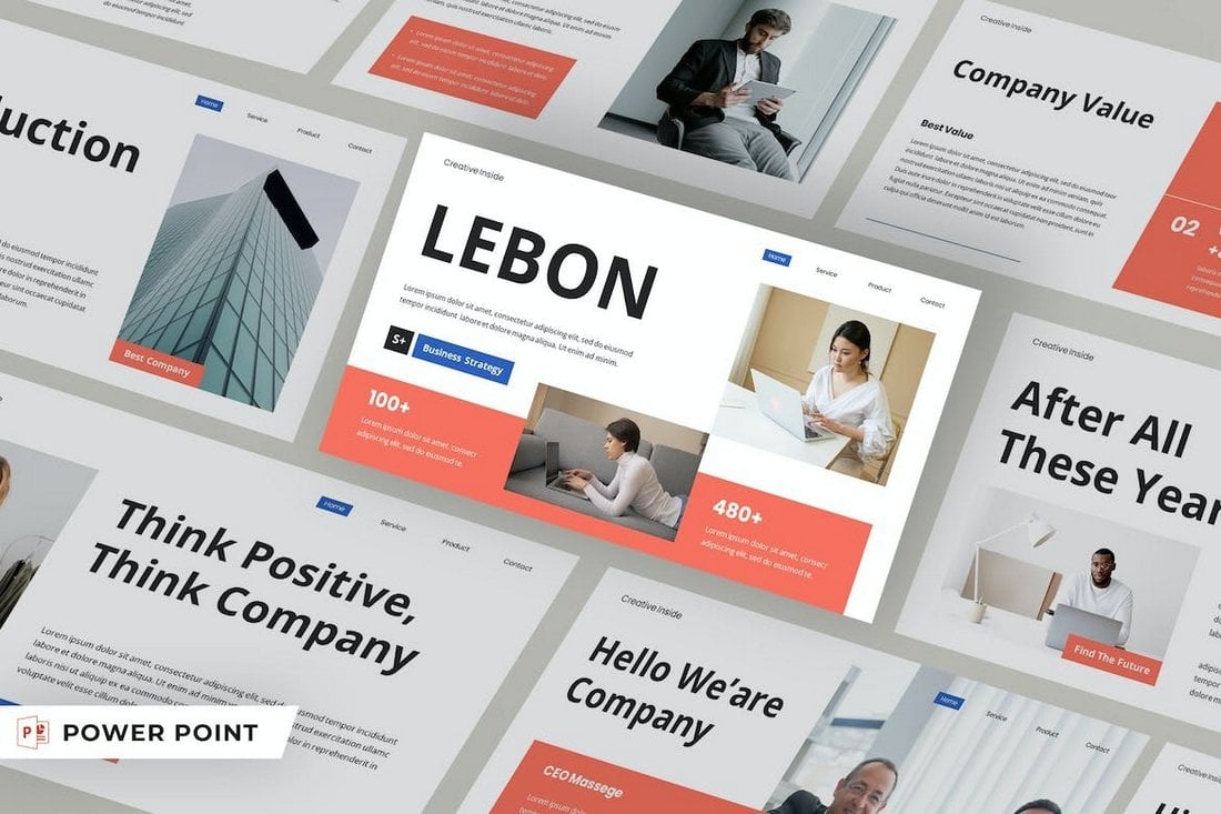 LEBON - Clean Business Strategy PPT Templates