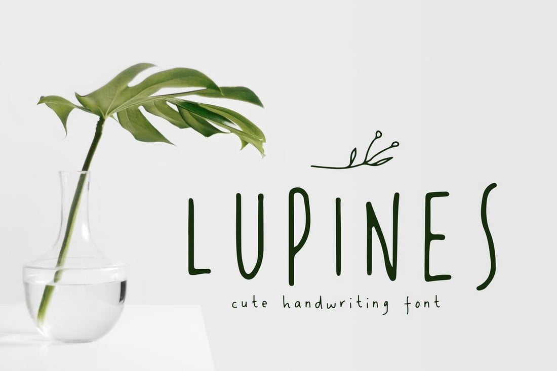 LUPINES-Cute-Skinny-Handwriting-Font 25+ Best Thin & Skinny Fonts in 2022 design tips 