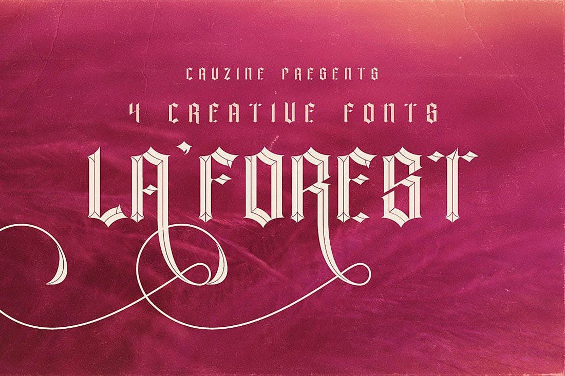 La-Forest-Typeface 35+ Best Blackletter Fonts design tips 