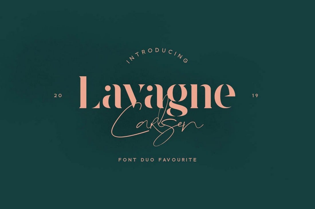 Lavagne-Carlsen-Feminine-Font-Duo 25+ Stylish Chic & Feminine Fonts for 2022 design tips 