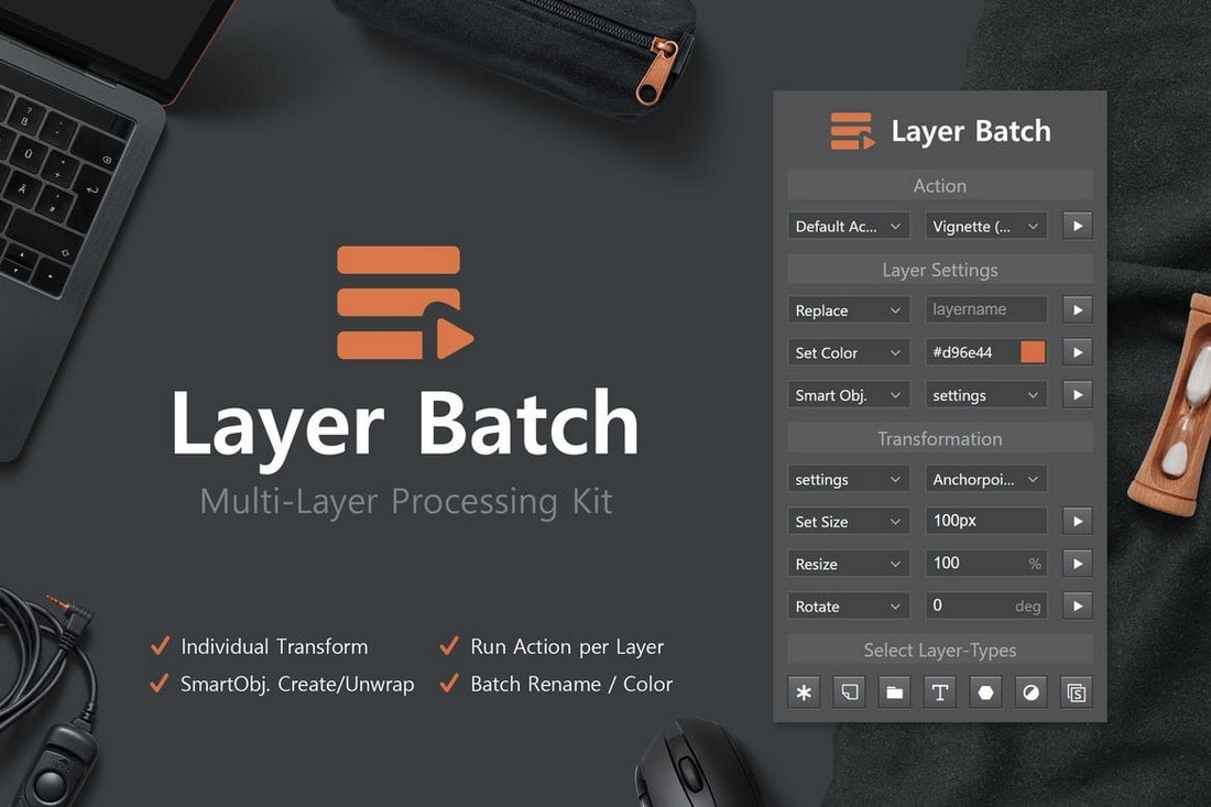 Layer Batch - Processing Kit Photoshop Extension