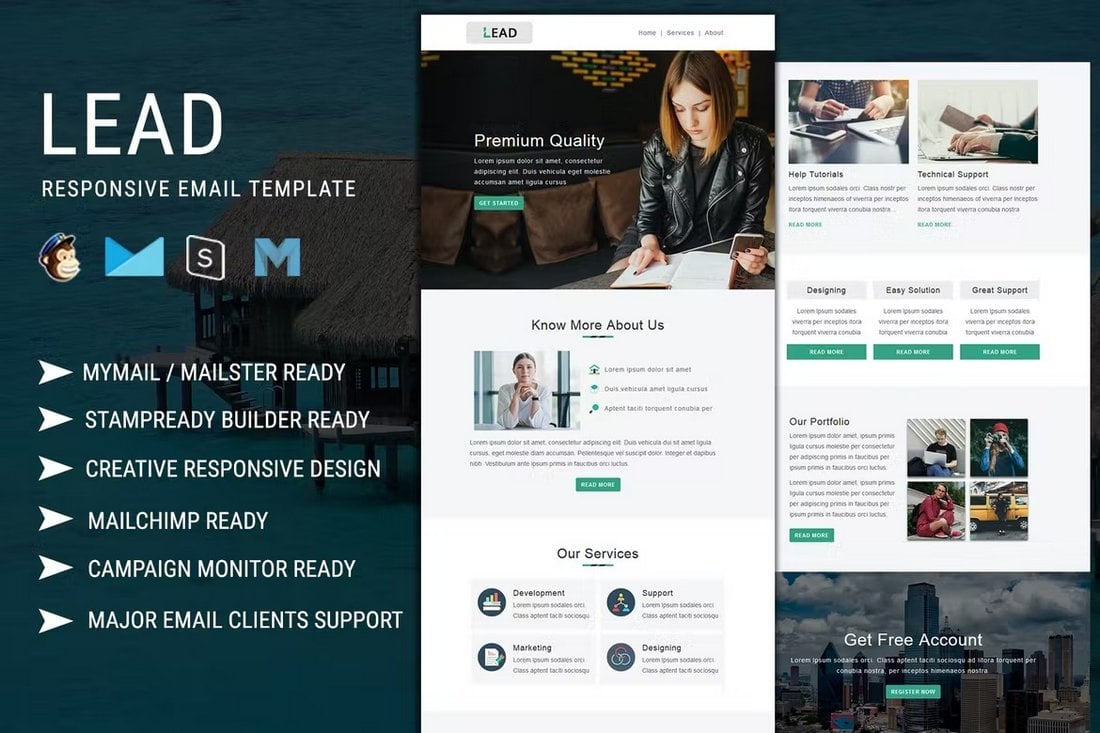 Lead - Responsive Email Template for Business
