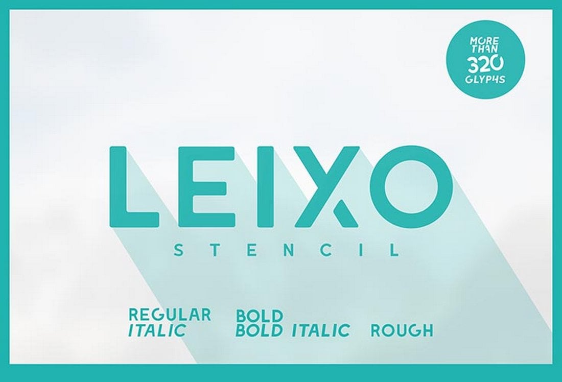 Leixo-Free-Stylish-Stencil-Font 35+ Best Stencil Fonts design tips