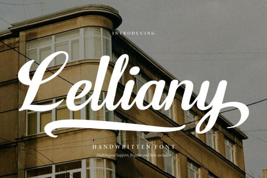 Lelliany - Handwritten Script Font