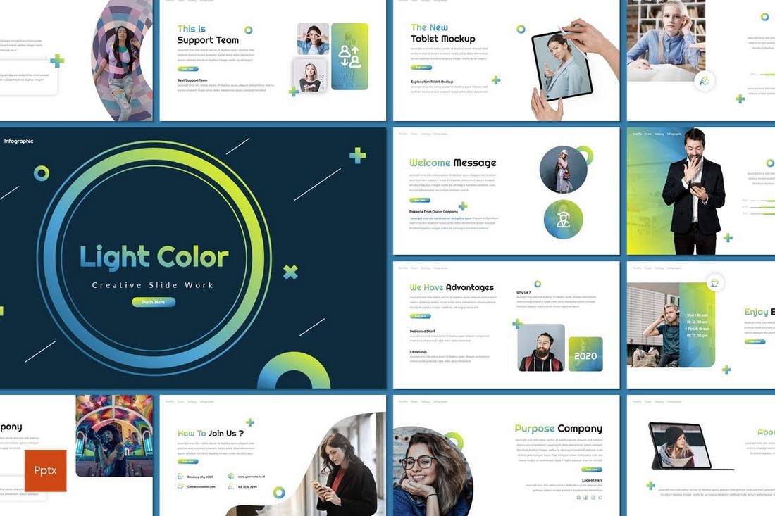 Light-Color-Creative-Powerpoint-Template 30+ Best Business & Corporate PowerPoint Templates 2021 design tips 