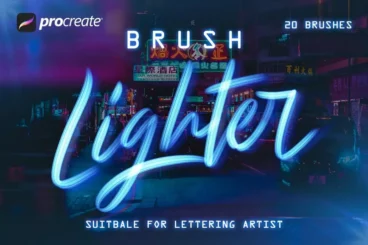 Lighter Brushes Procreate Lettering Brushes