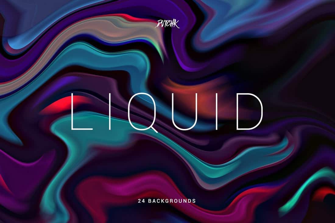 Liquid Colorful Abstract Backgrounds