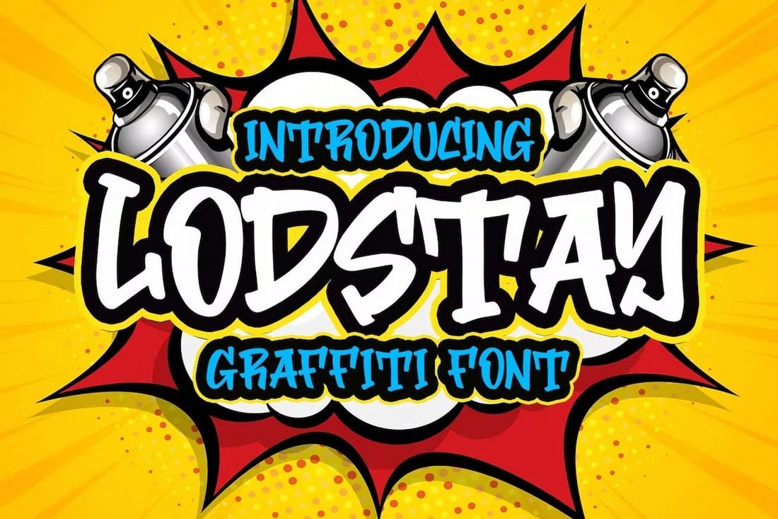 Lodstay-Easy-Graffiti-Font 25+ Best Graffiti Fonts (Bubble, Drip, Tag & Cursive Graffiti Styles) design tips  