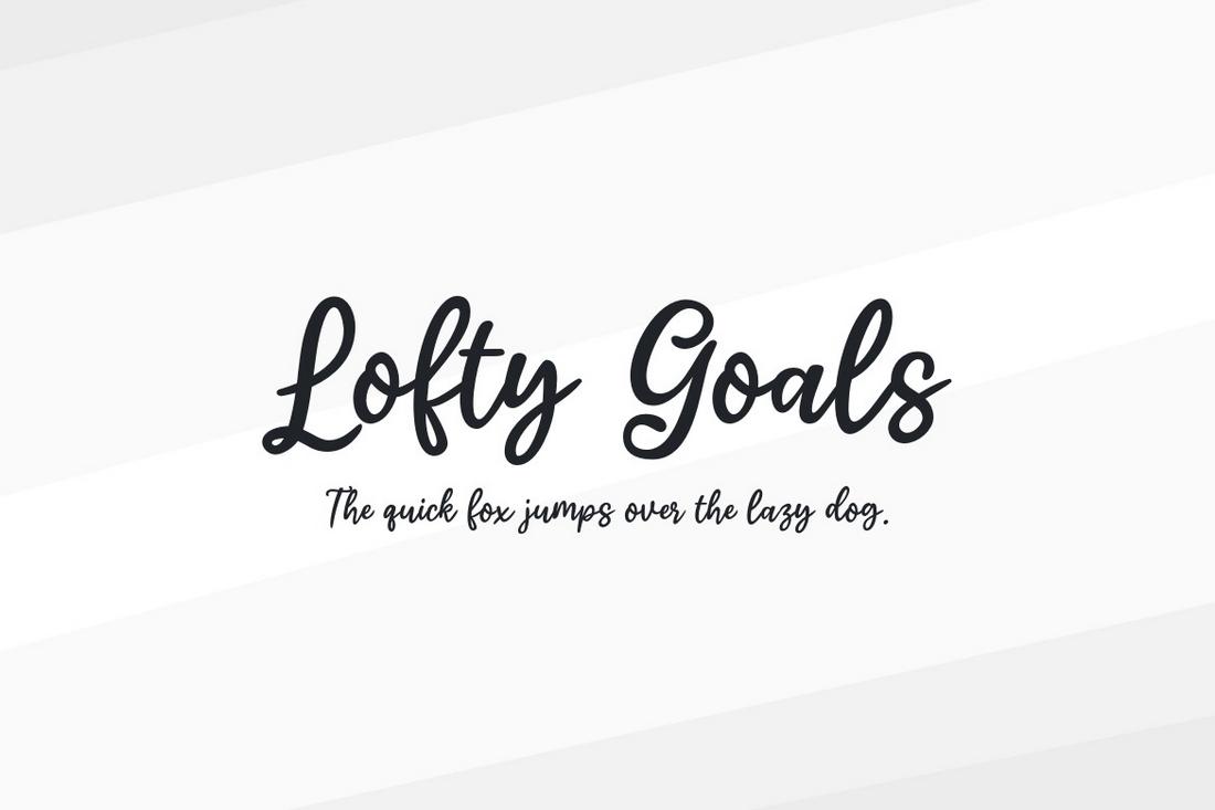 Lofty Goals - Free Elegant Script Font