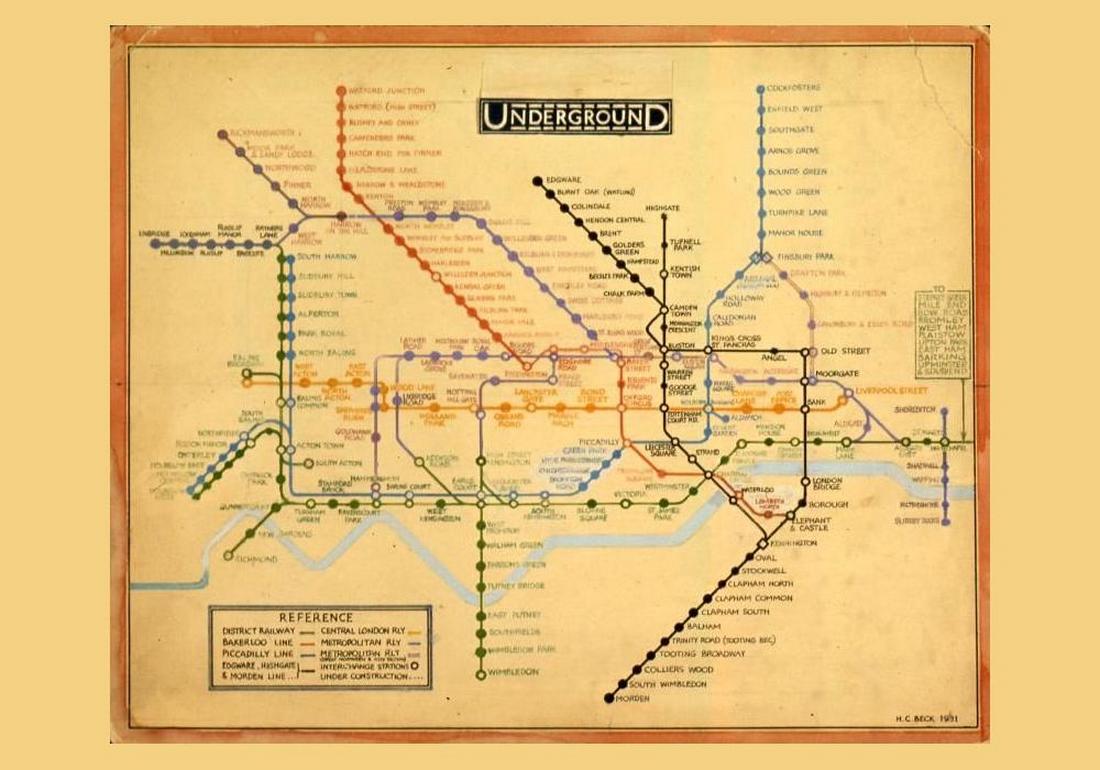 London Underground map by Harry Beck