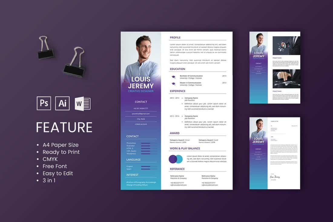 50 Best Cv Amp Resume Templates 2020 Design Shack