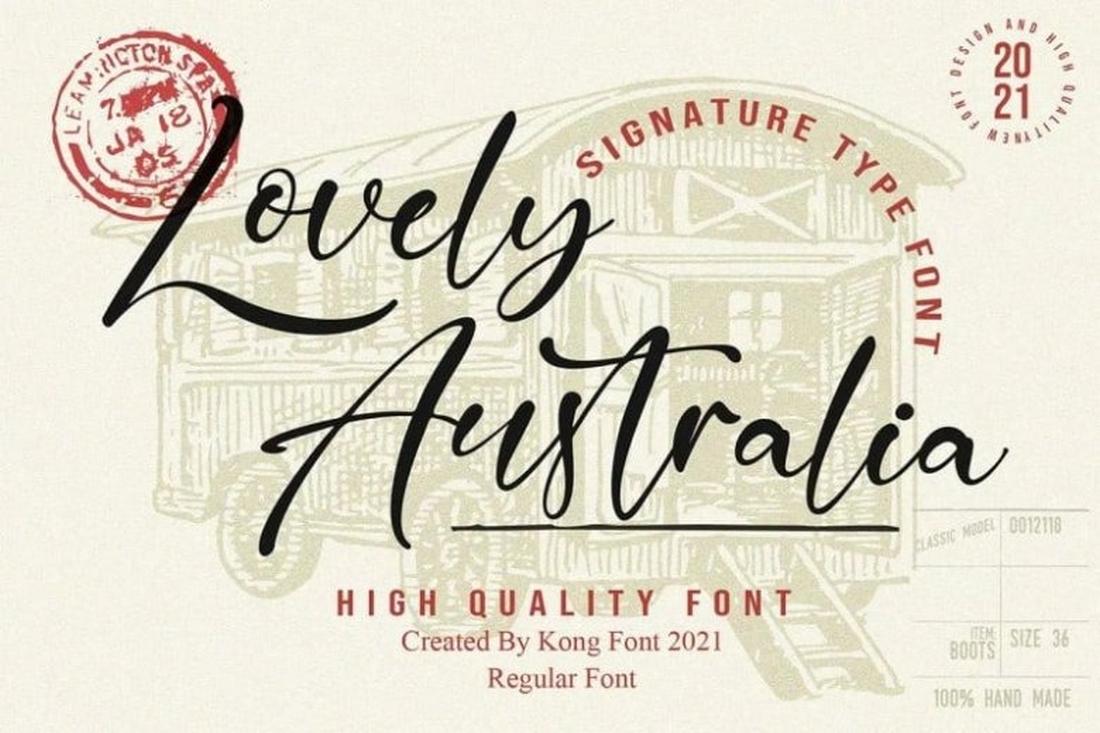 Lovely Australia - Free Script Font
