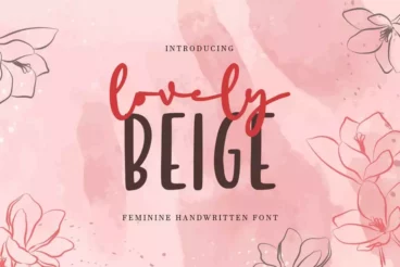 Lovely Beige Feminine Handwritten Font