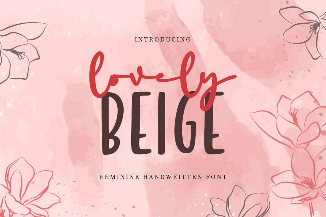 Lovely-Beige-Feminine-Handwritten-Font 25+ Stylish Chic & Feminine Fonts for 2022 design tips  