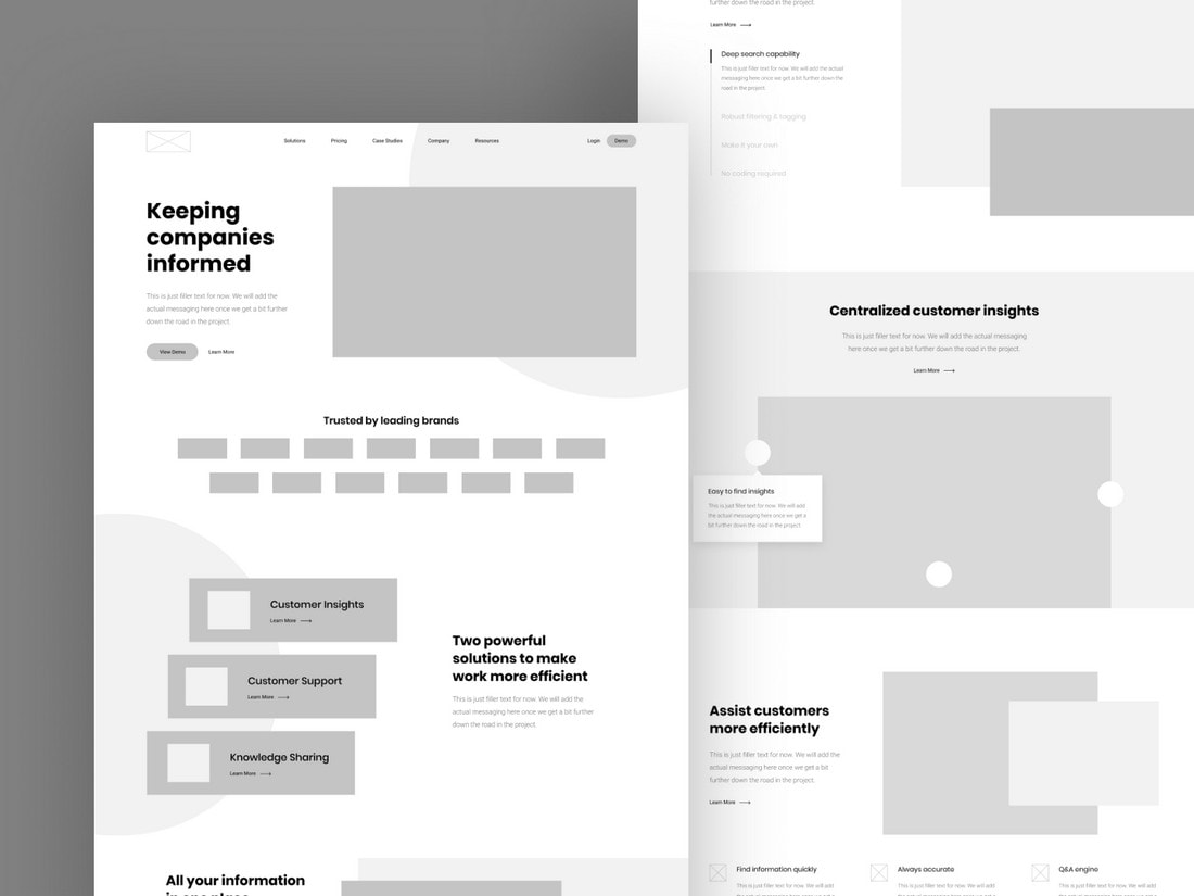 Low Fidelity Website Wireframe