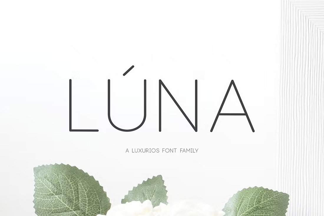 Lúna - خانواده فونت تمیز Luxurios