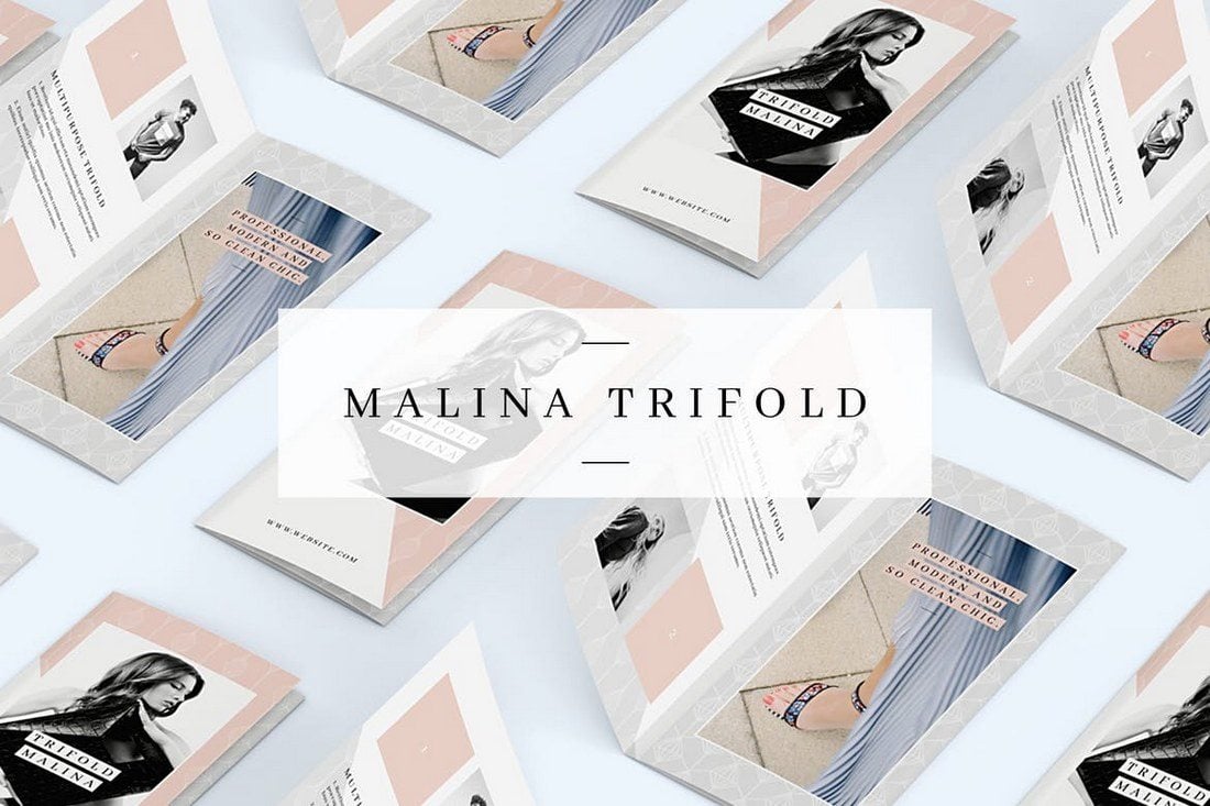 MALINA-Trifold-Brochure-Pattern 20+ Best Tri-Fold Brochure Templates (Word & InDesign) design tips 