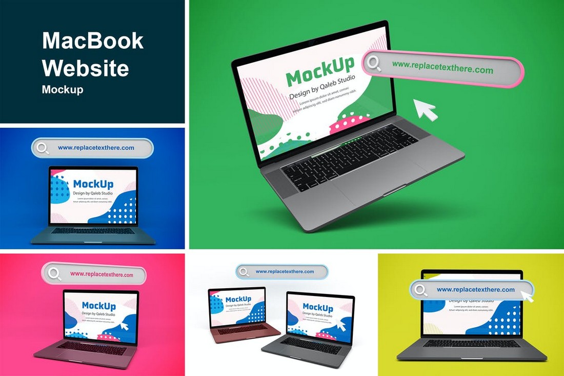 MacBook Website Mockup Templates