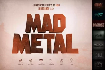 Mad Metal Photoshop Text Effects