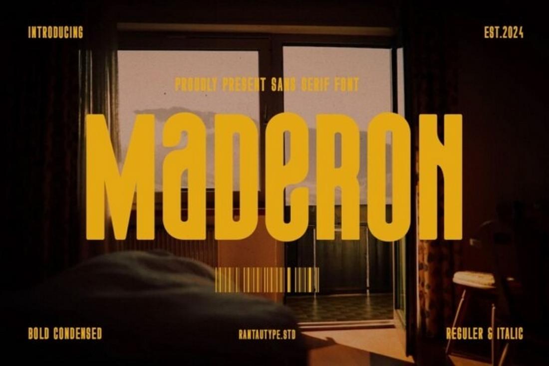 Maderon - Free Condensed Font