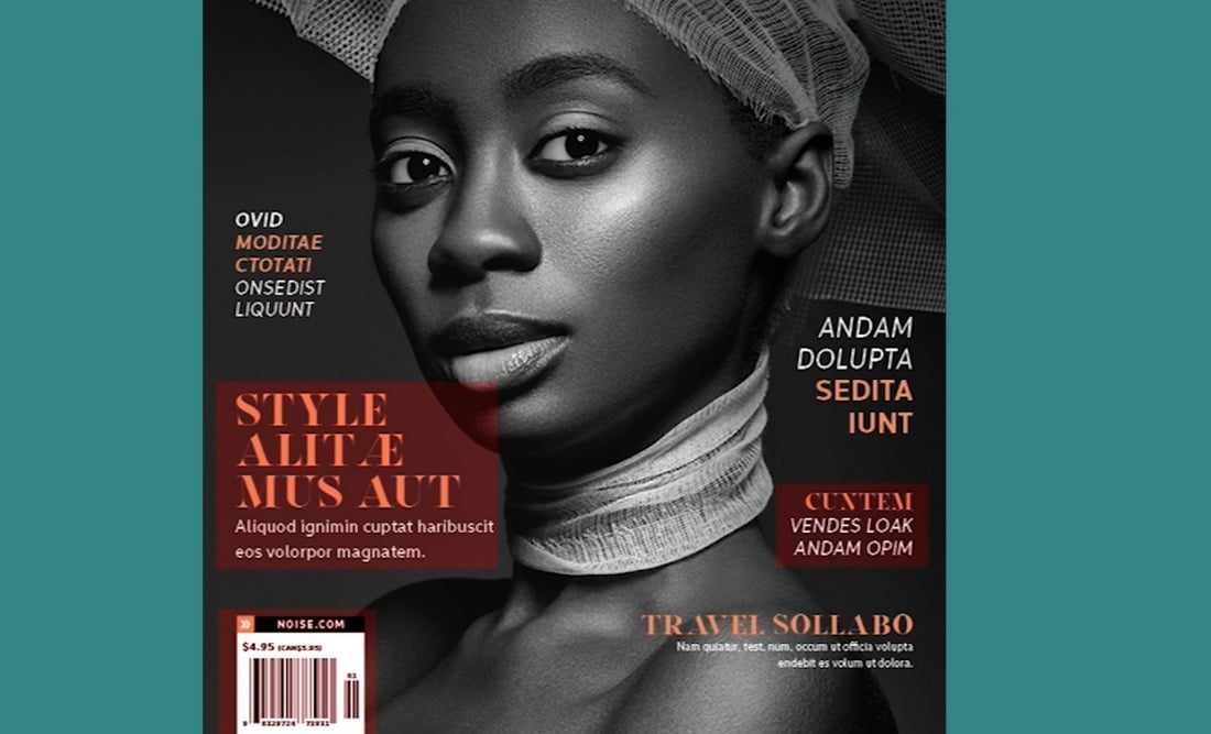 Diseño de portada de revista en Adobe InDesign