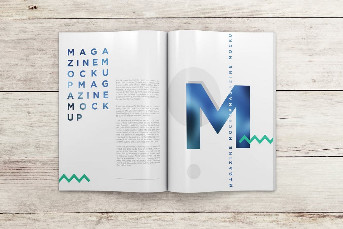 Magazine Srpead Mockup Template