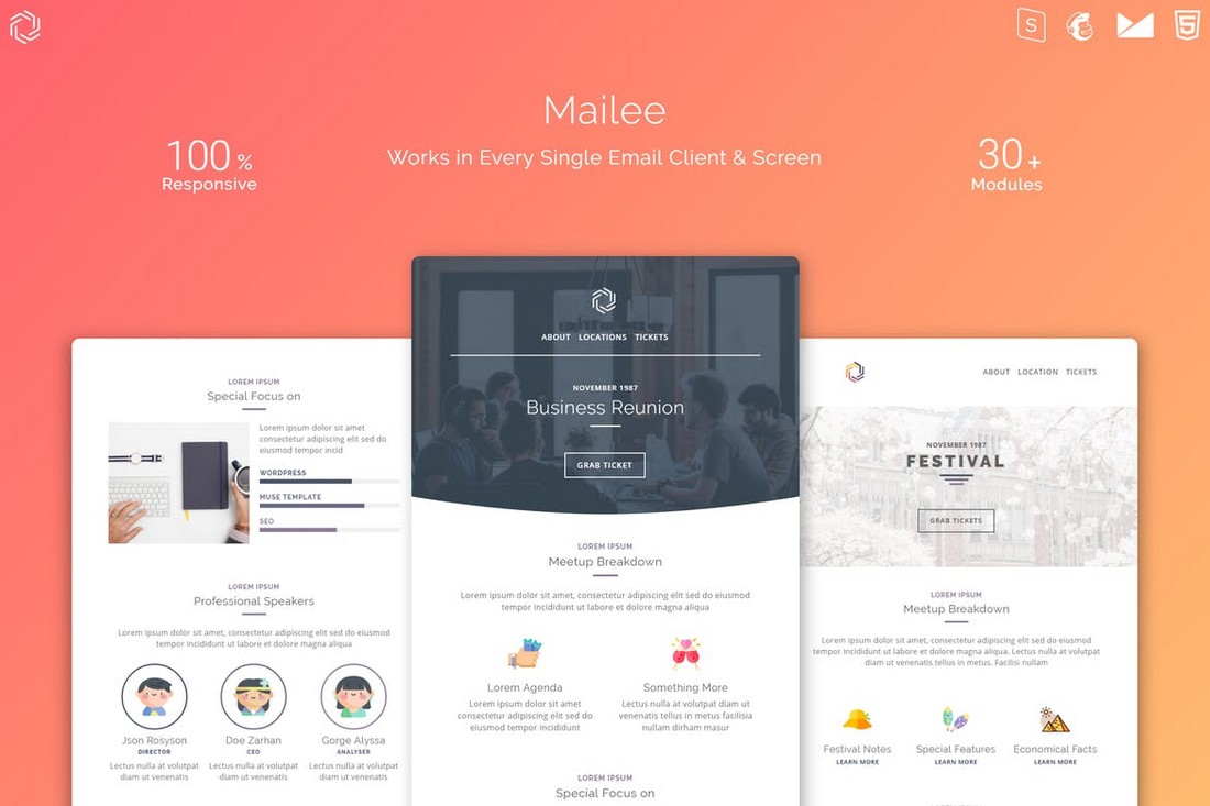 40+ Modern Responsive Email Templates 2021 Design Shack