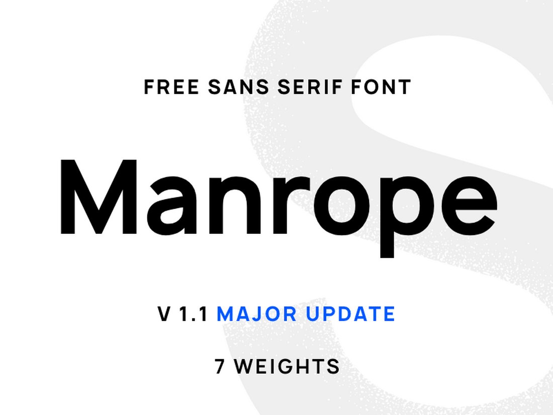 Manrope - Gratis Geometrisch schreefloos lettertype