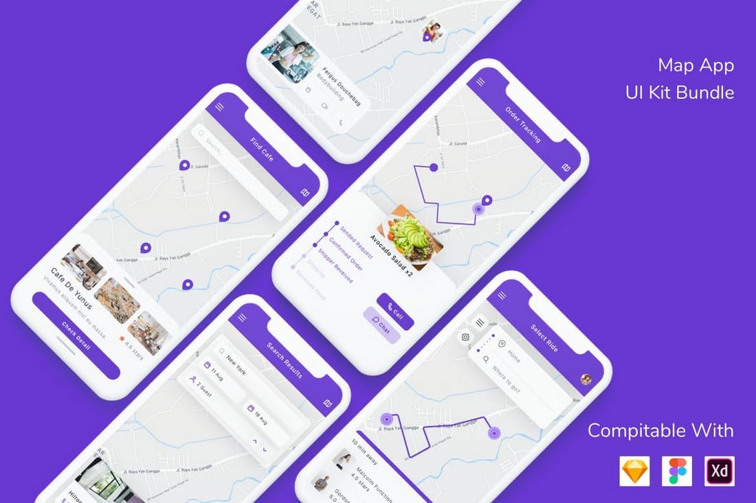 Maps-App-UI-Templates 25+ Best Mobile App UI Design Examples + Templates design tips Inspiration 