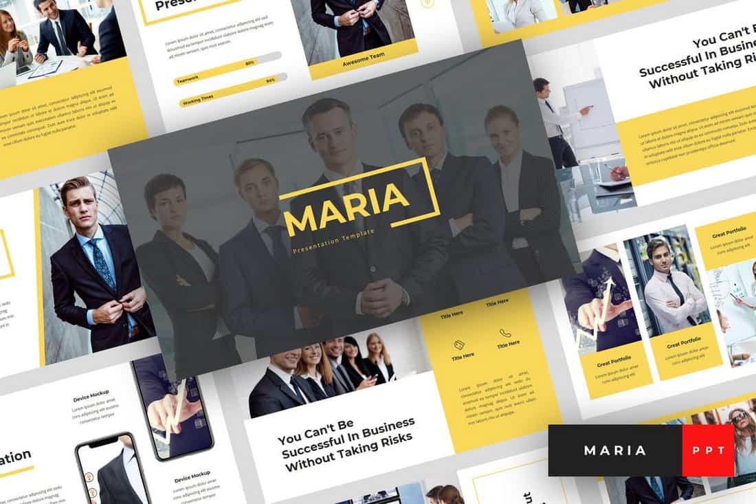 Maria - Pitch Deck PowerPoint Template
