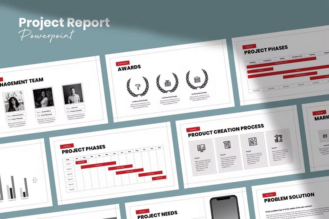 Marketing Report Research PowerPoint Template