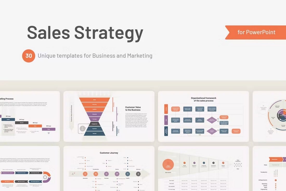 Marketing-Sales-Strategy-PowerPoint-Template 20+ Best Sales PowerPoint Templates (Sales PPT Pitches) design tips 