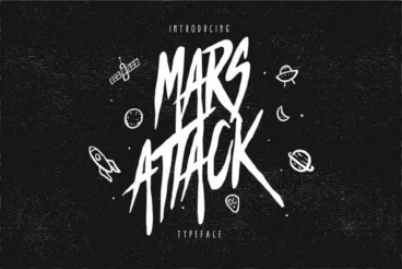 Mars Attack Narrow Movie Font