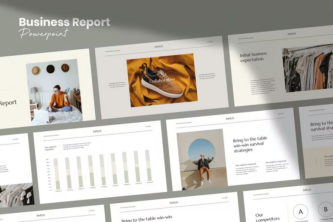 Maua - Aesthetic Business Research PowerPoint Template