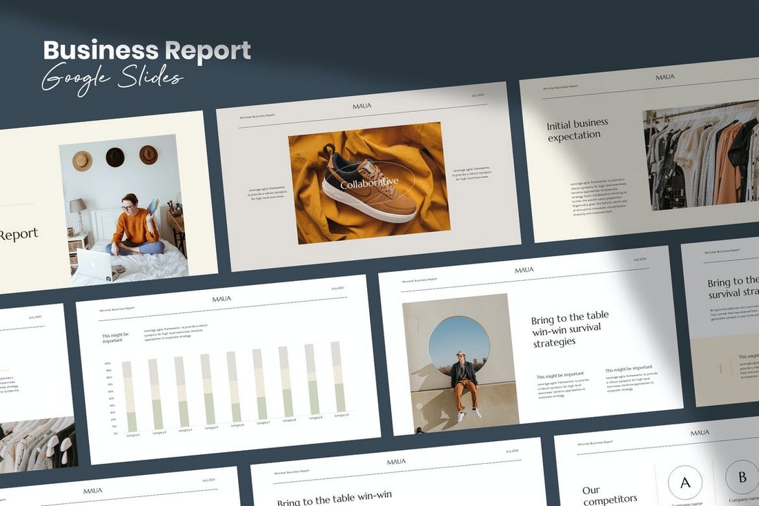 Maua - Business Report Google Slides Template