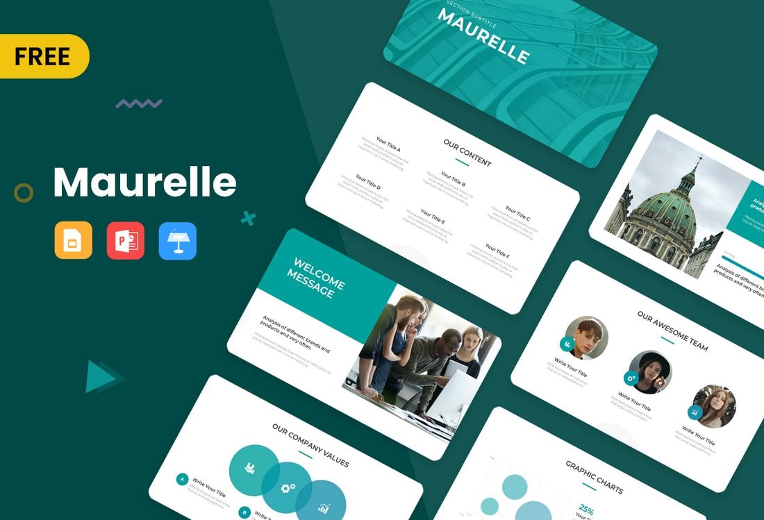 Maurelle - Free Professional Keynote Presentation Template