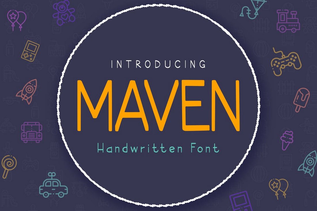 Maven - Handwritten Headings Font