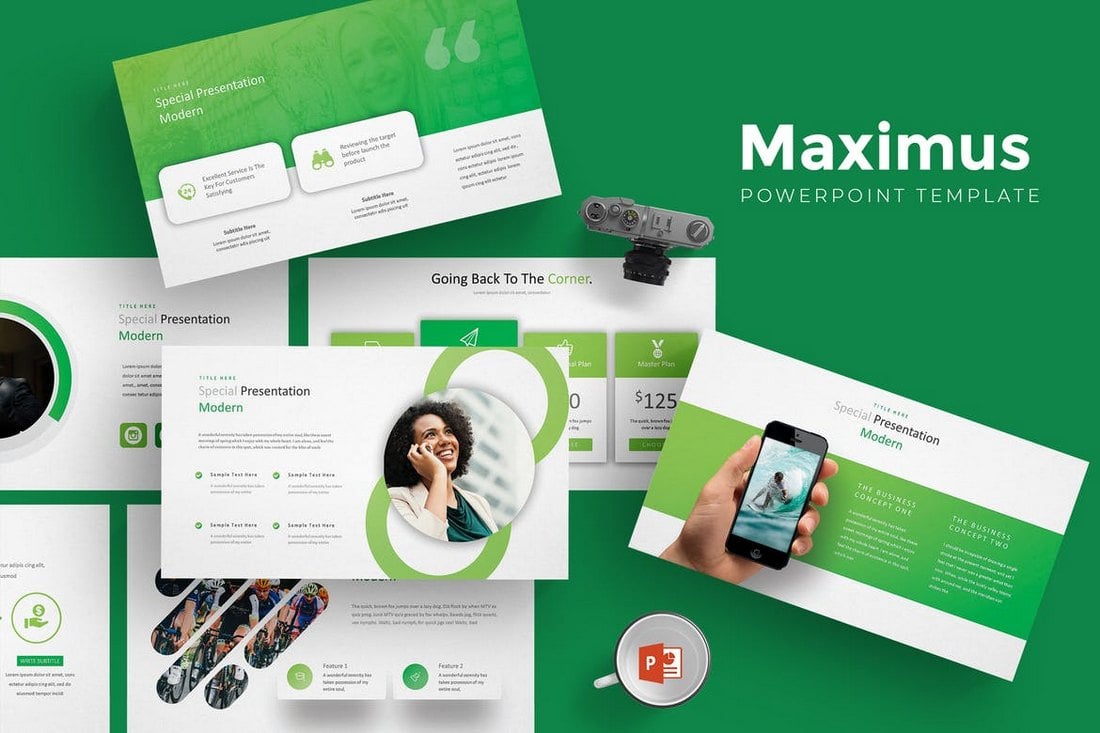 Maximus - Modern & Cool Powerpoint Template