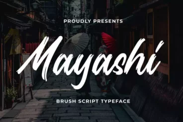Mayashi Brush Script Typeface
