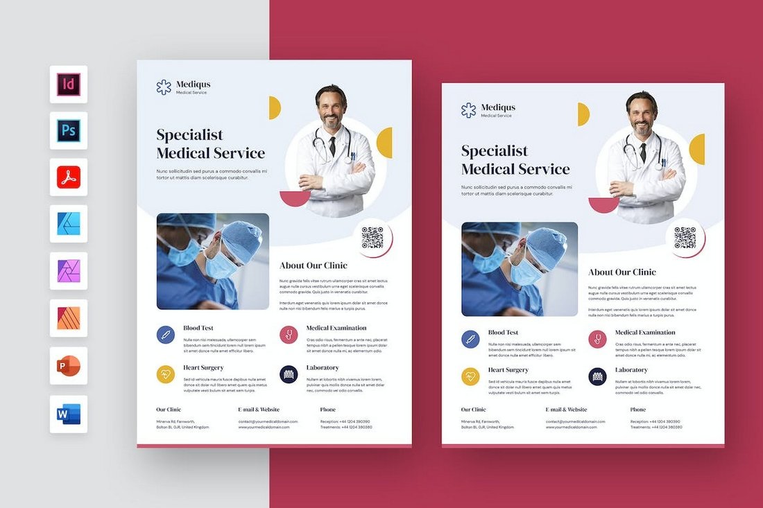 Medical Services Flyer Template PPTX